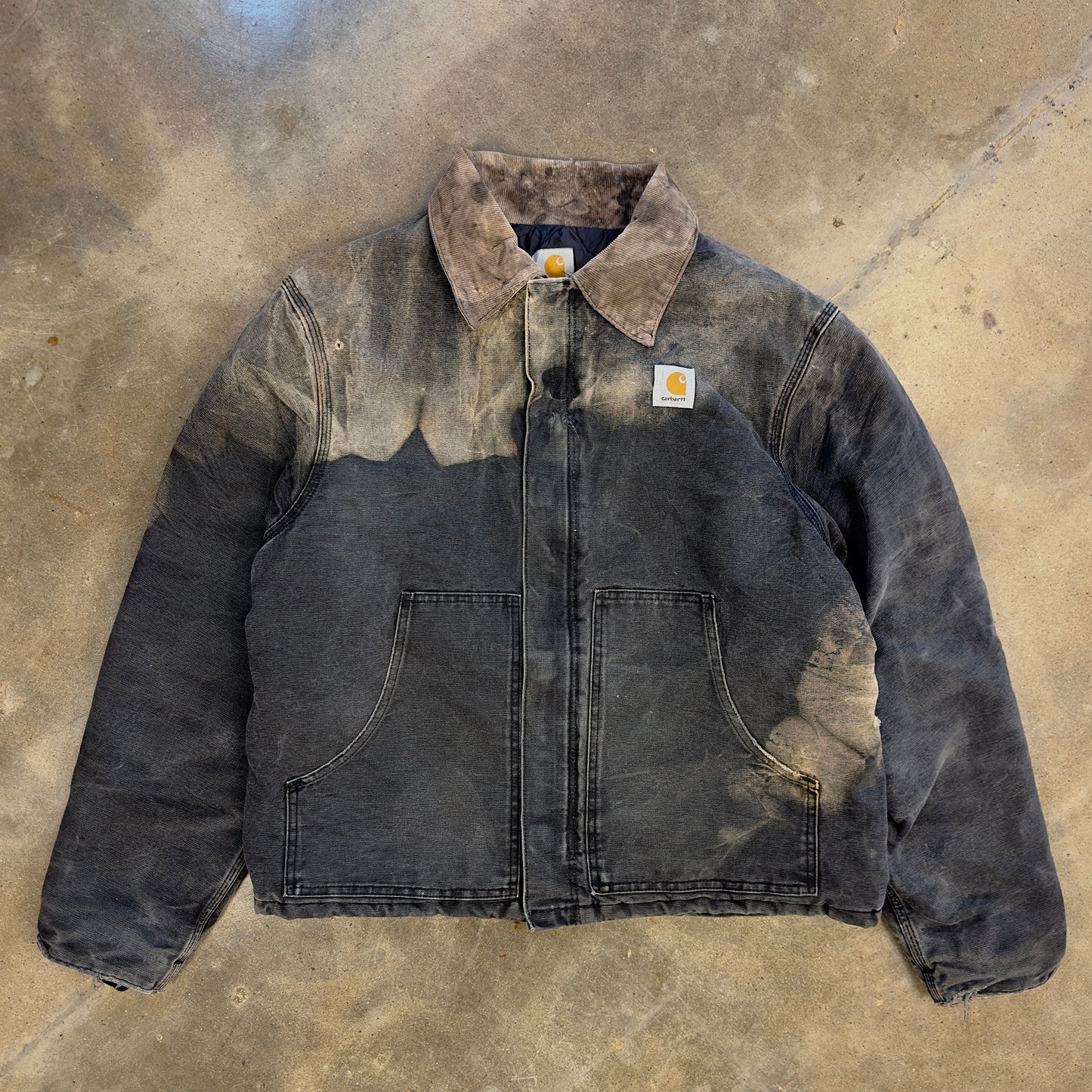 1990S SUNFADED CARHARTT DETROIT JACKET / LARGE