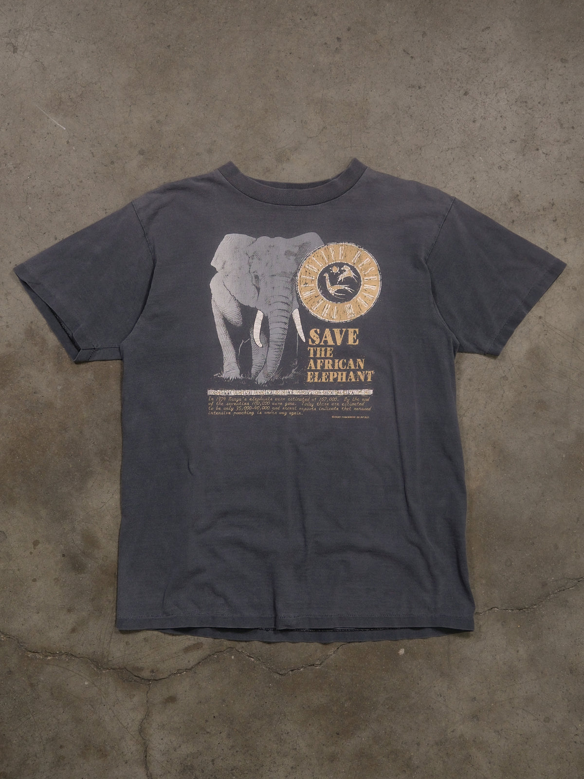 1990S 'SAVE THE AFRICAN ELEPHANT' NATURE TEE