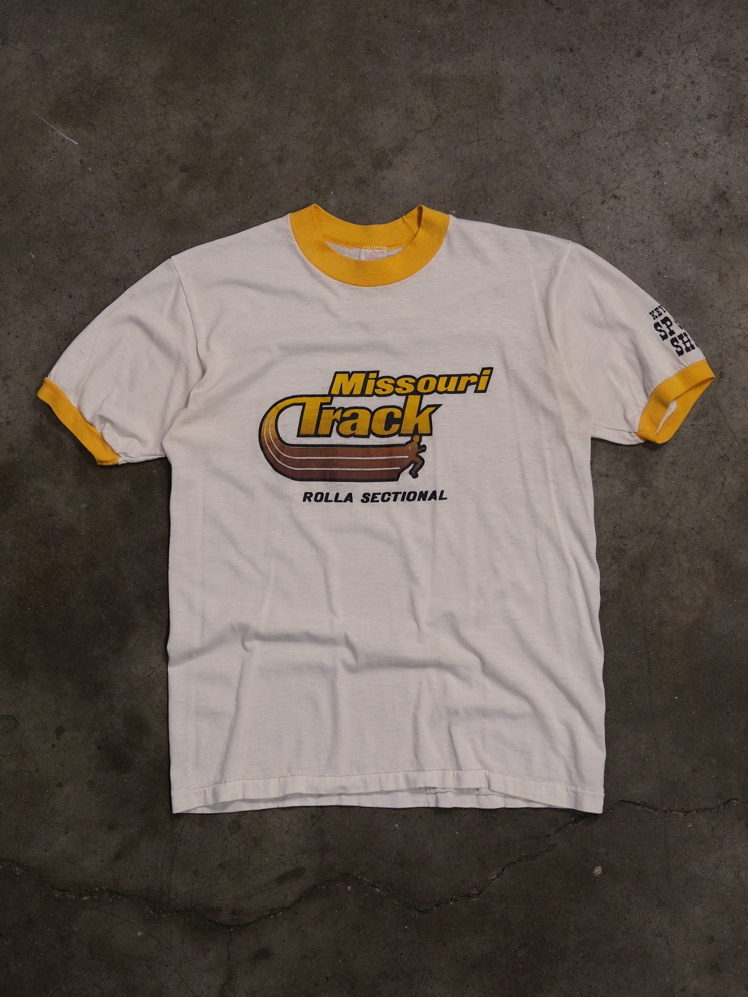 1980S 'MISSOURI TRACK' RINGER TEE