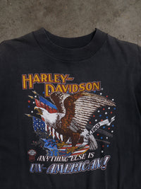 1980S 'ANYTHING ELSE IS UN-AMERICAN' HARLEY DAVIDSON 3D EMBLEM TEE