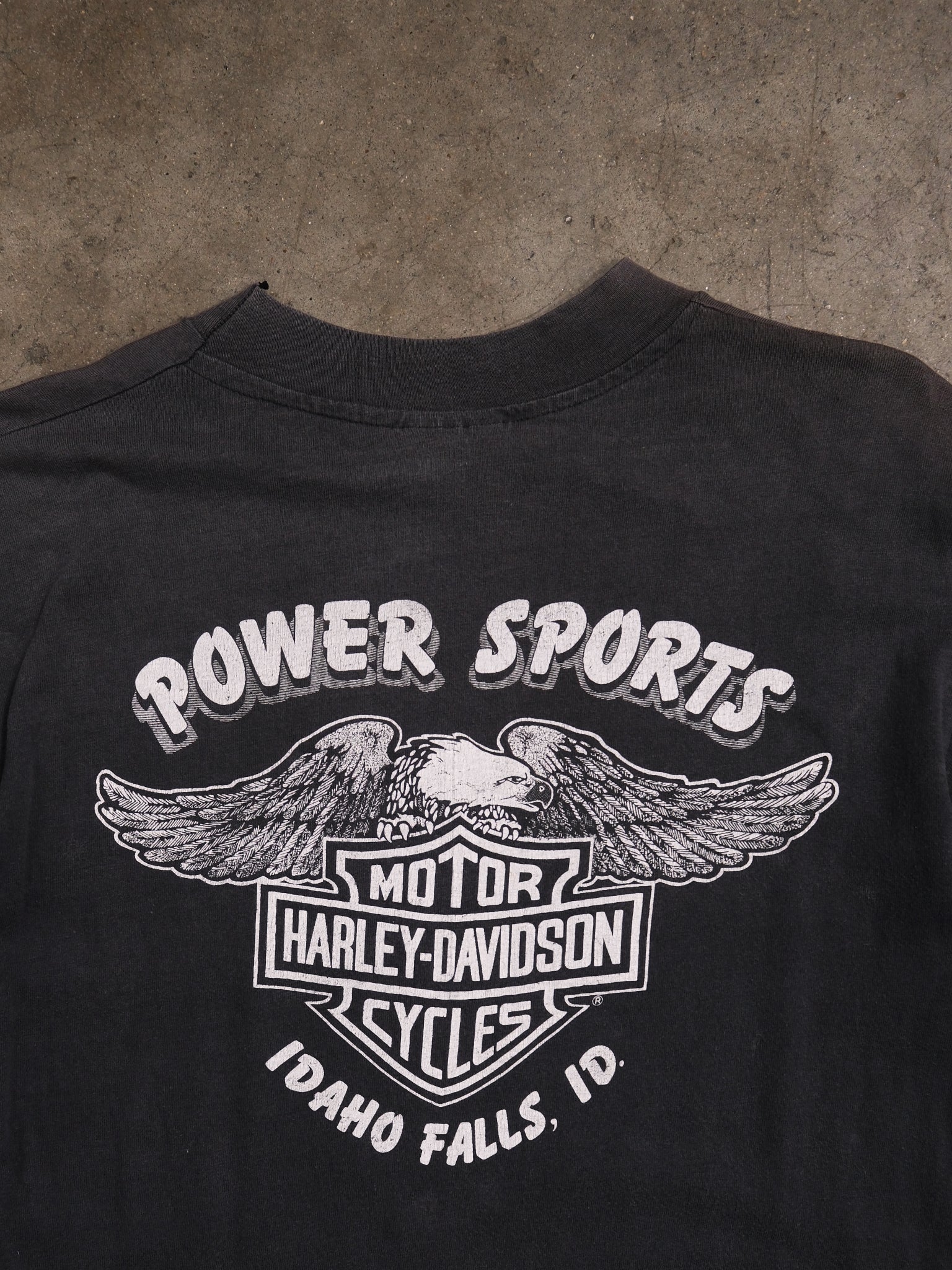 1980S 'ANYTHING ELSE IS UN-AMERICAN' HARLEY DAVIDSON 3D EMBLEM TEE