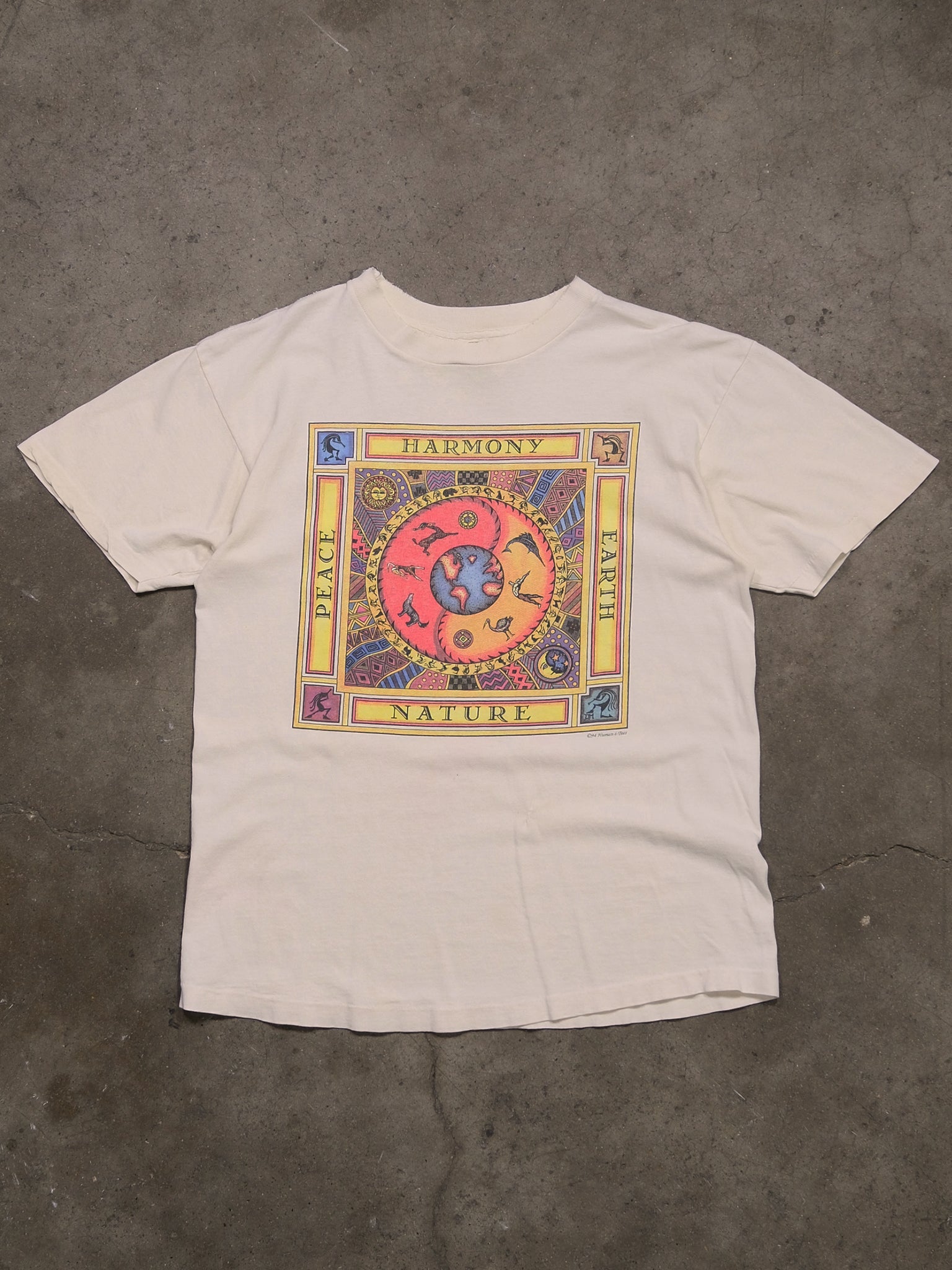 1990S 'HARMONY PEACE NATURE EARTH' TEE