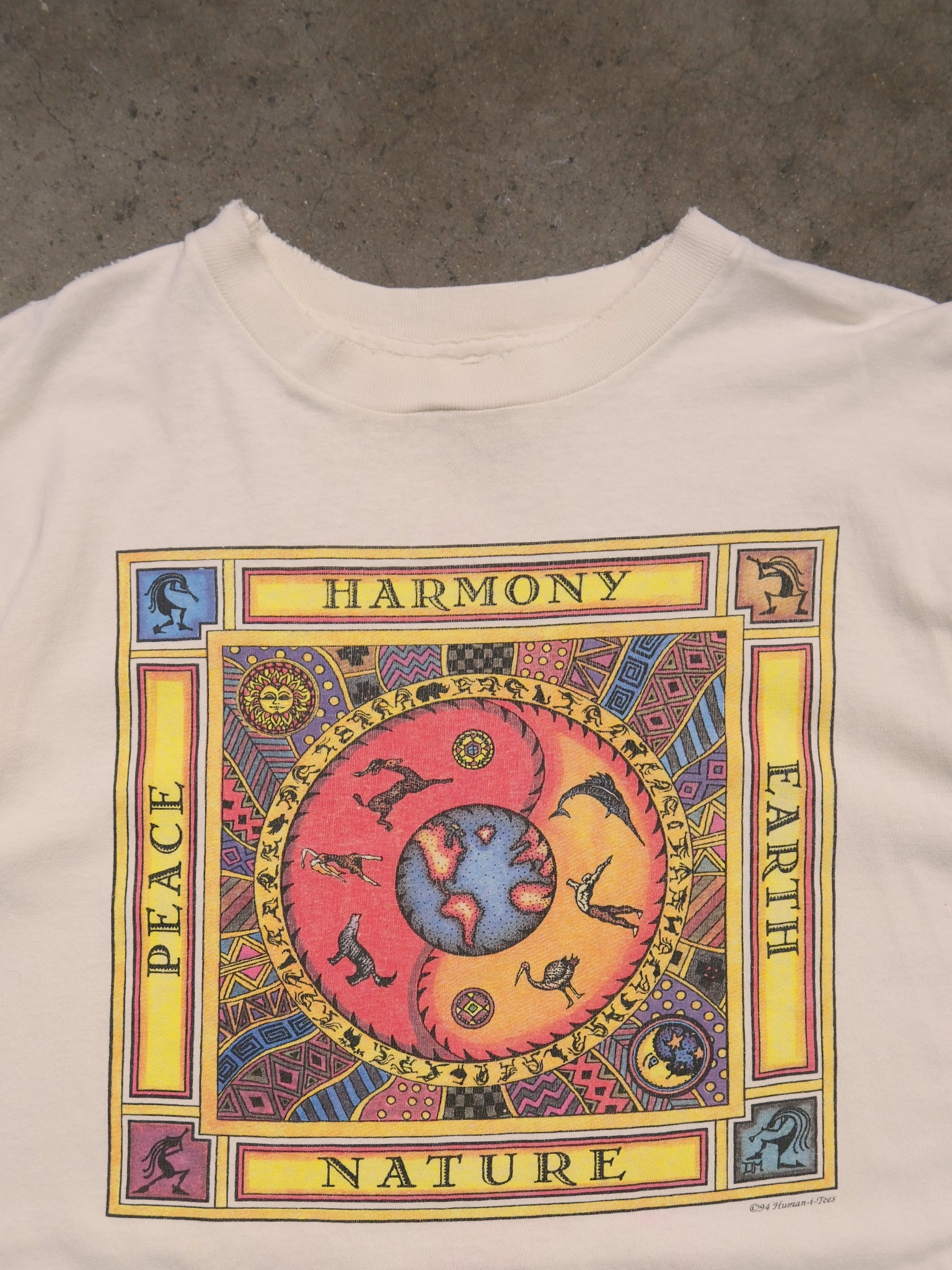 1990S 'HARMONY PEACE NATURE EARTH' TEE