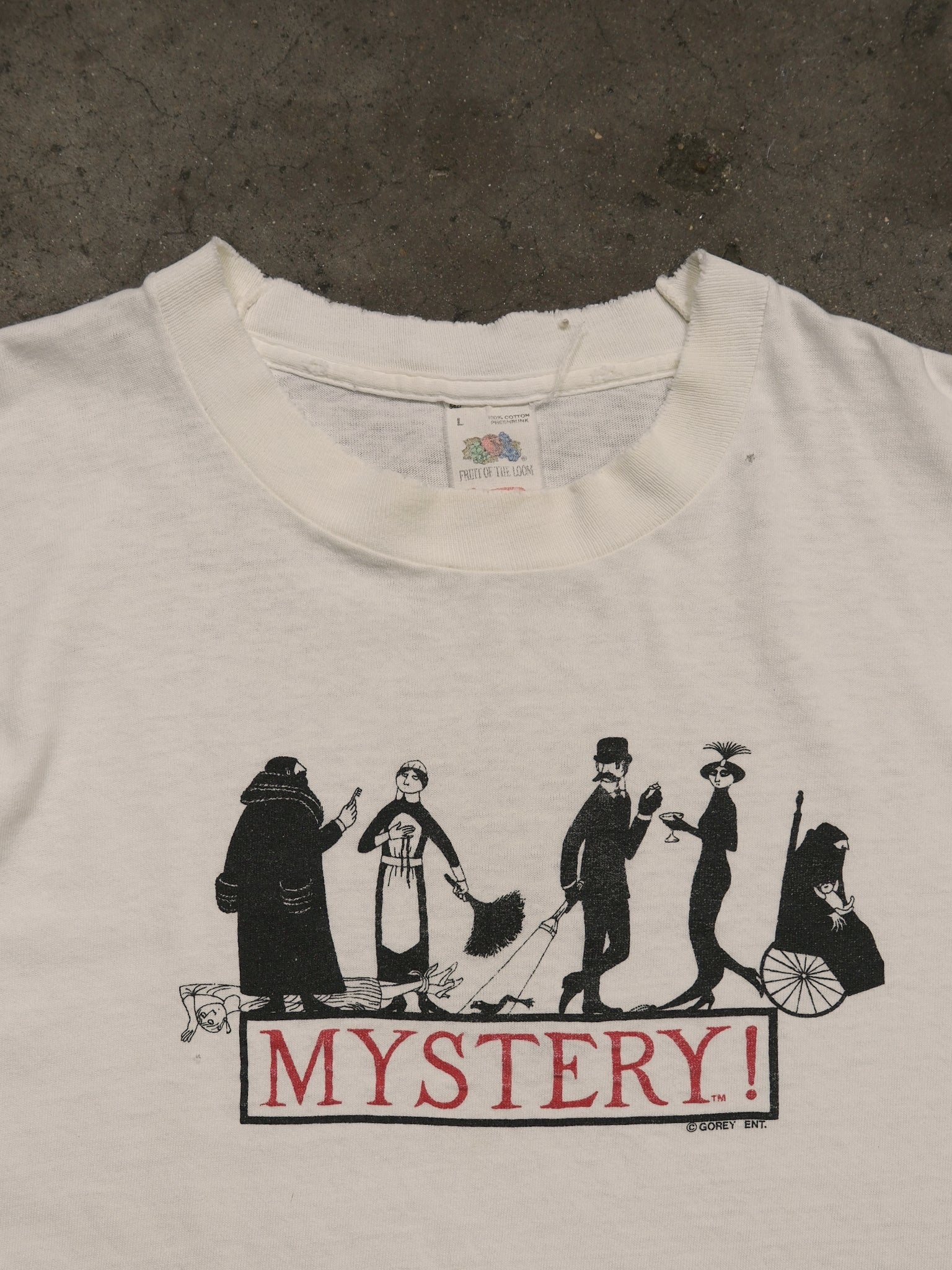 1980S EDWARD GOREY 'MYSTERY' ANIMATION TEE