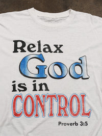 1990S 'GOD IS IN CONTROL' JESUS TEE