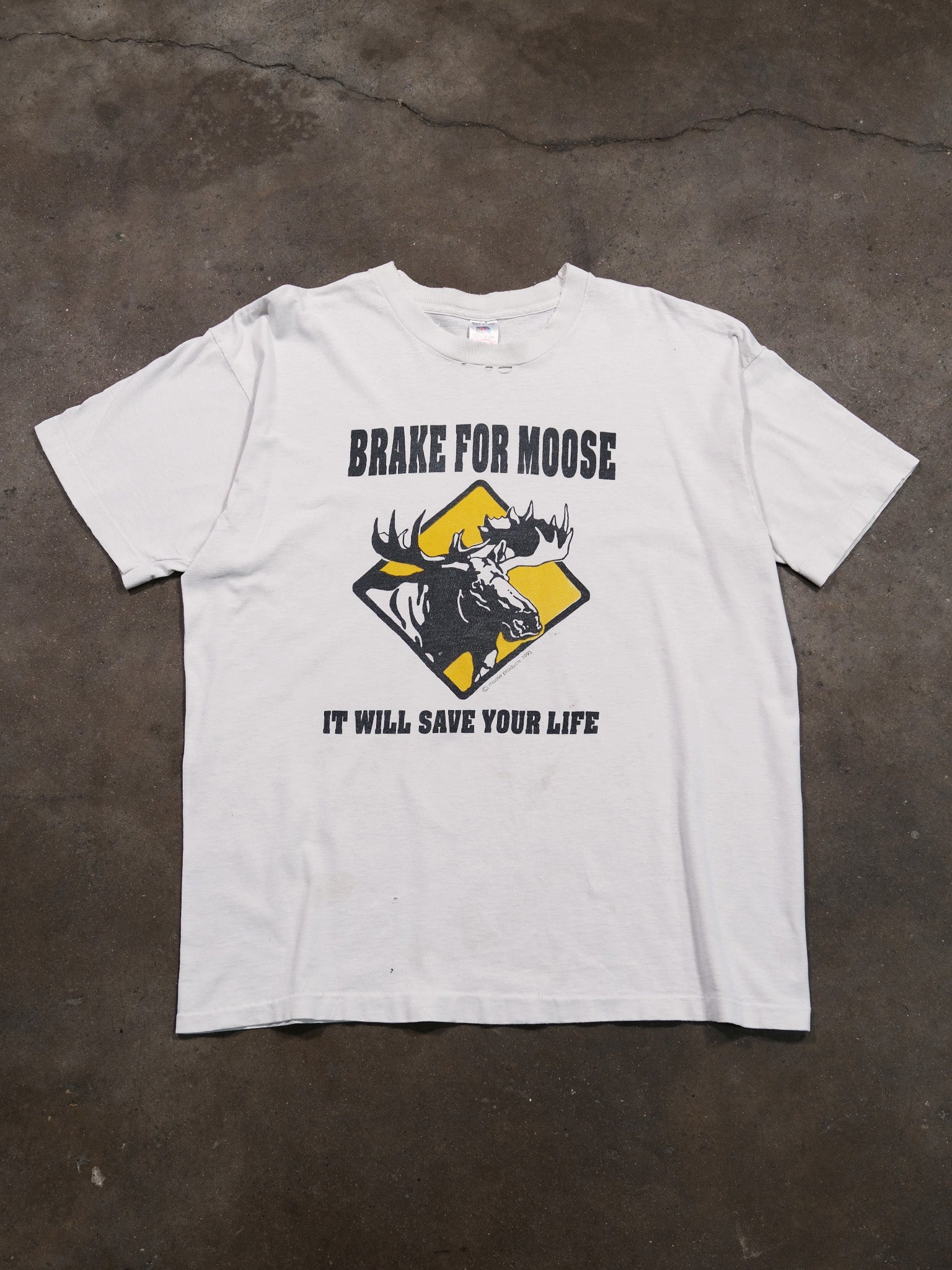 1993 'BRAKE FOR MOOSE' TEE