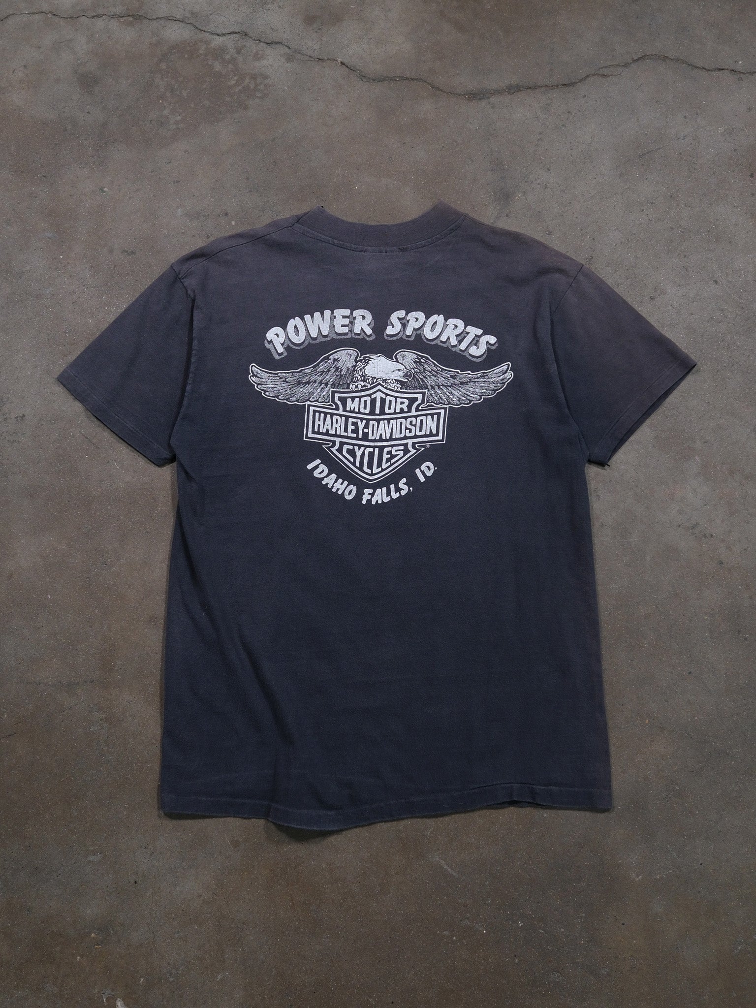 1980S 'ANYTHING ELSE IS UN-AMERICAN' HARLEY DAVIDSON 3D EMBLEM TEE