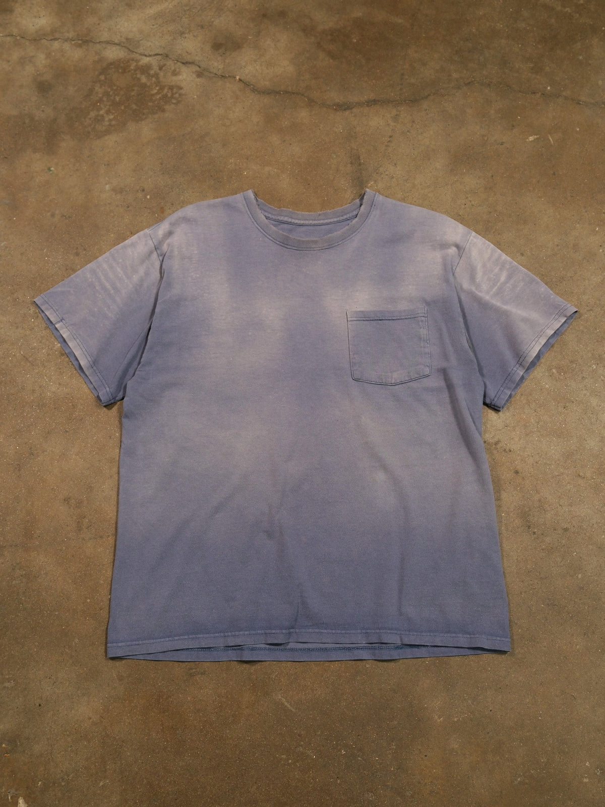 1990S SUNFADED BLUE BLANK TEE