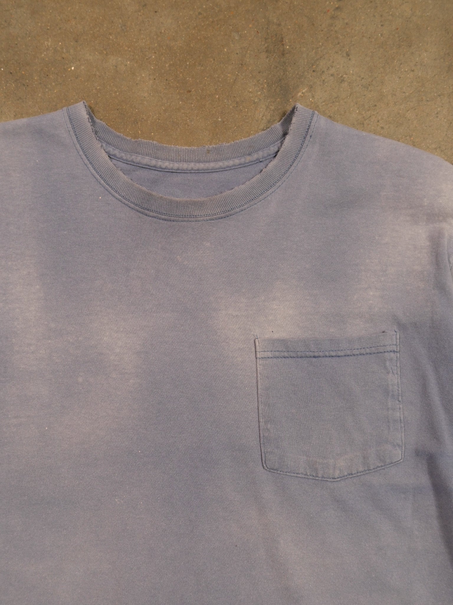 1990S SUNFADED BLUE BLANK TEE