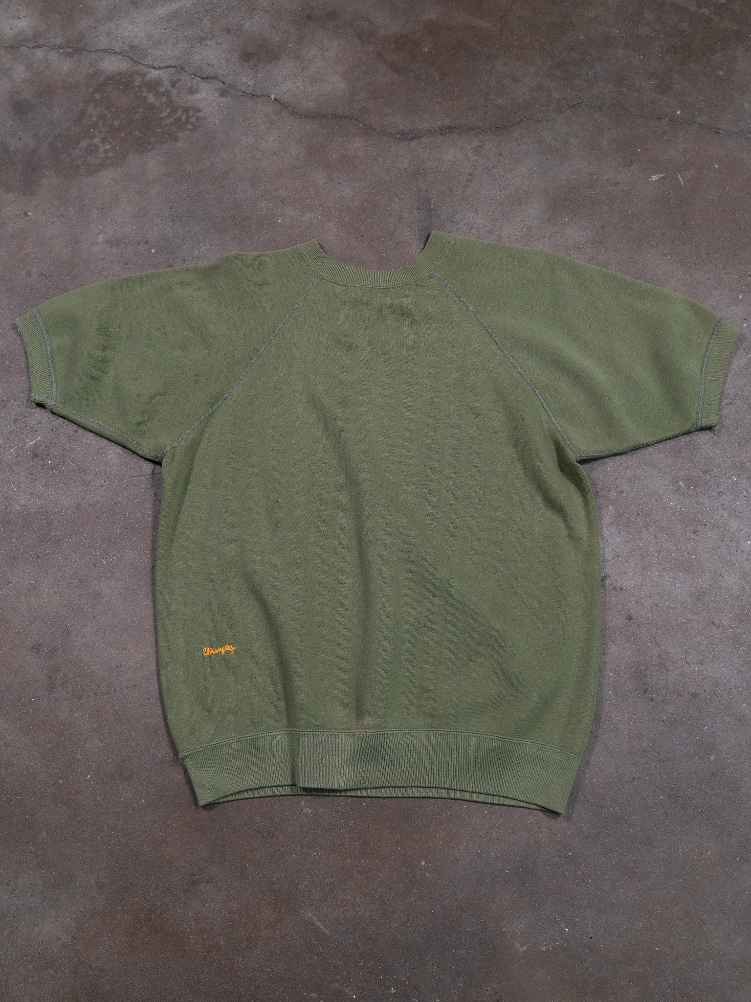 1970S MILITARY GREEN RAGLAN SWEATSHIRT