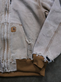 VINTAGE SANDSTONE DISTRESSED CARHARTT HOODED JACKET