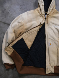 VINTAGE SUNFADED 'XFINITY' EMBROIDERED CARHARTT HOODED JACKET