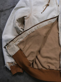 VINTAGE DISTRESSED TAN HOODED CARHARTT JACKET