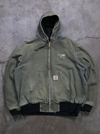 VINTAGE GREEN 'NS' EMBROIDERED CARHARTT HOODED JACKET