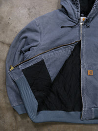 VINTAGE FADED MIDNIGHT BLUE CARHARTT HOODED JACKET