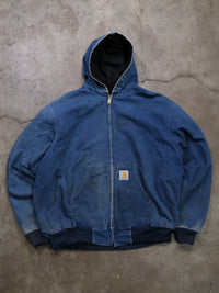 VINTAGE FADED BLUE HOODED CARHARTT JACKET