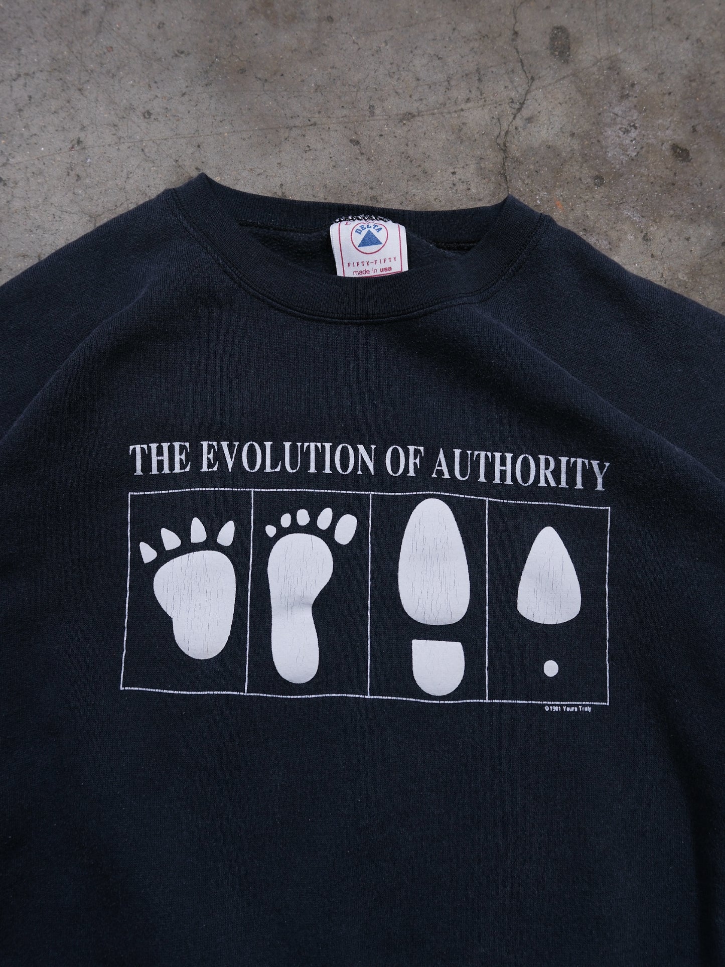 1990S 'EVOLUTION OF AUTHORITY' SWEATSHIRT