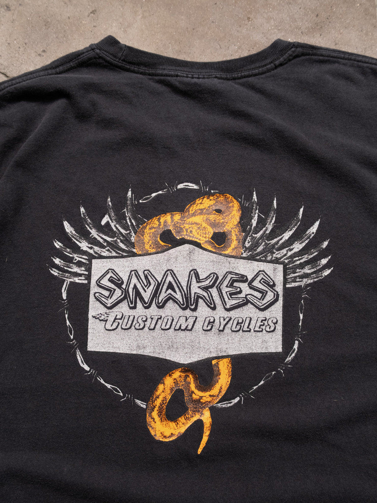 1990S 'SNAKES CUSTOM CYCLES' TEE