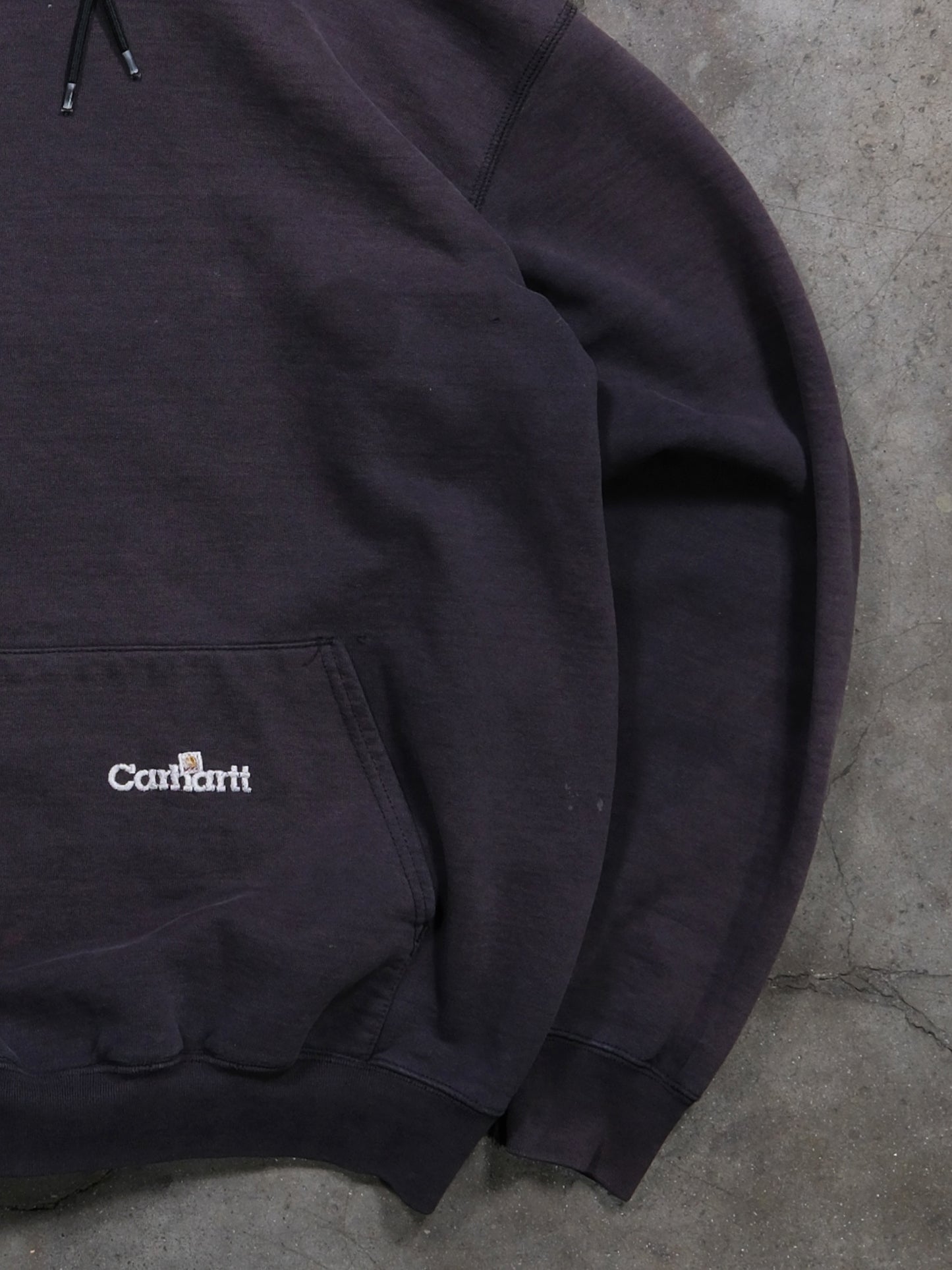 1990S BLACK CARHARTT HOODED SWEATSHIRT