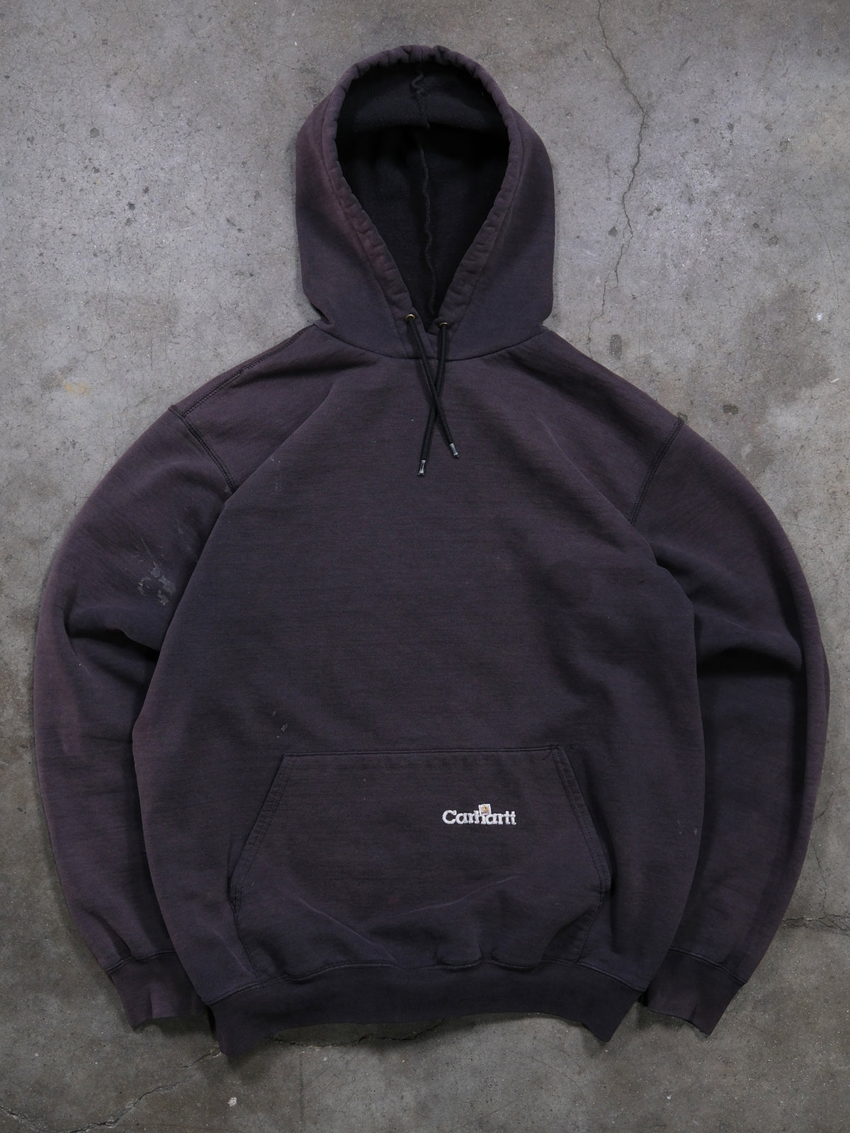 1990S BLACK CARHARTT HOODED SWEATSHIRT