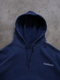 1990S NAVY BLUE CARHARTT HOODED SWEATSHIRT
