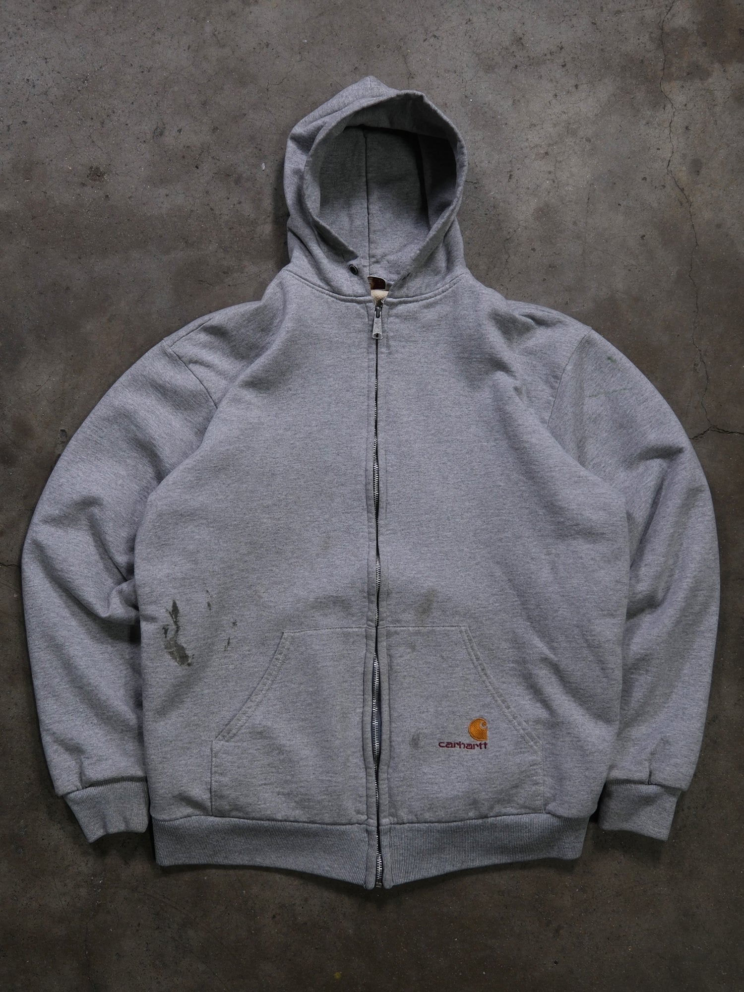 1990S CARHARTT THERMAL LINED ZIPUP SWEATSHIRT