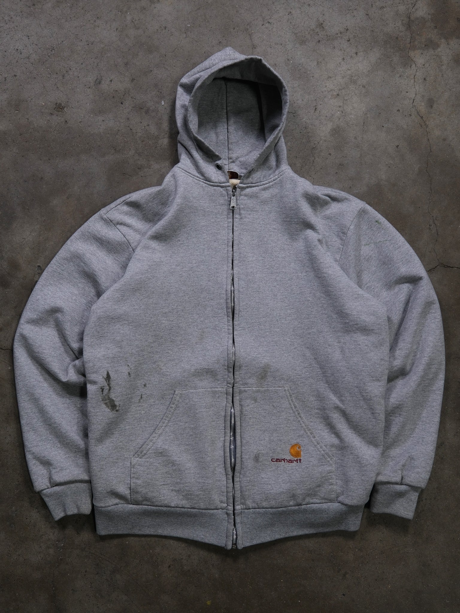 1990S CARHARTT THERMAL LINED ZIPUP SWEATSHIRT
