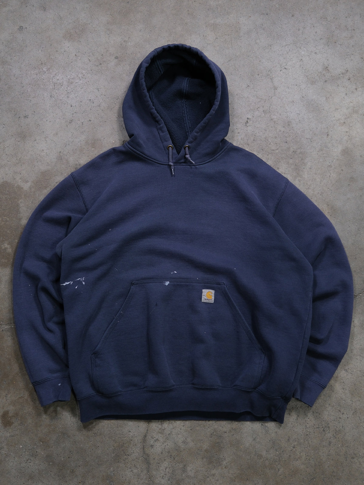 2000S NAVY BLUE CARHARTT HOODED SWEATSHIRT