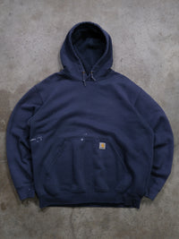 2000S NAVY BLUE CARHARTT HOODED SWEATSHIRT
