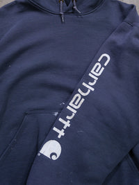 2000S NAVY BLUE CARHARTT HOODED SWEATSHIRT