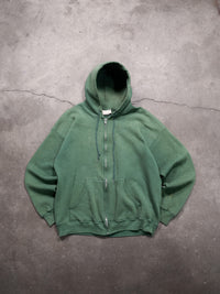 1990S GREEN RIDERS ZIP UP HOODIE