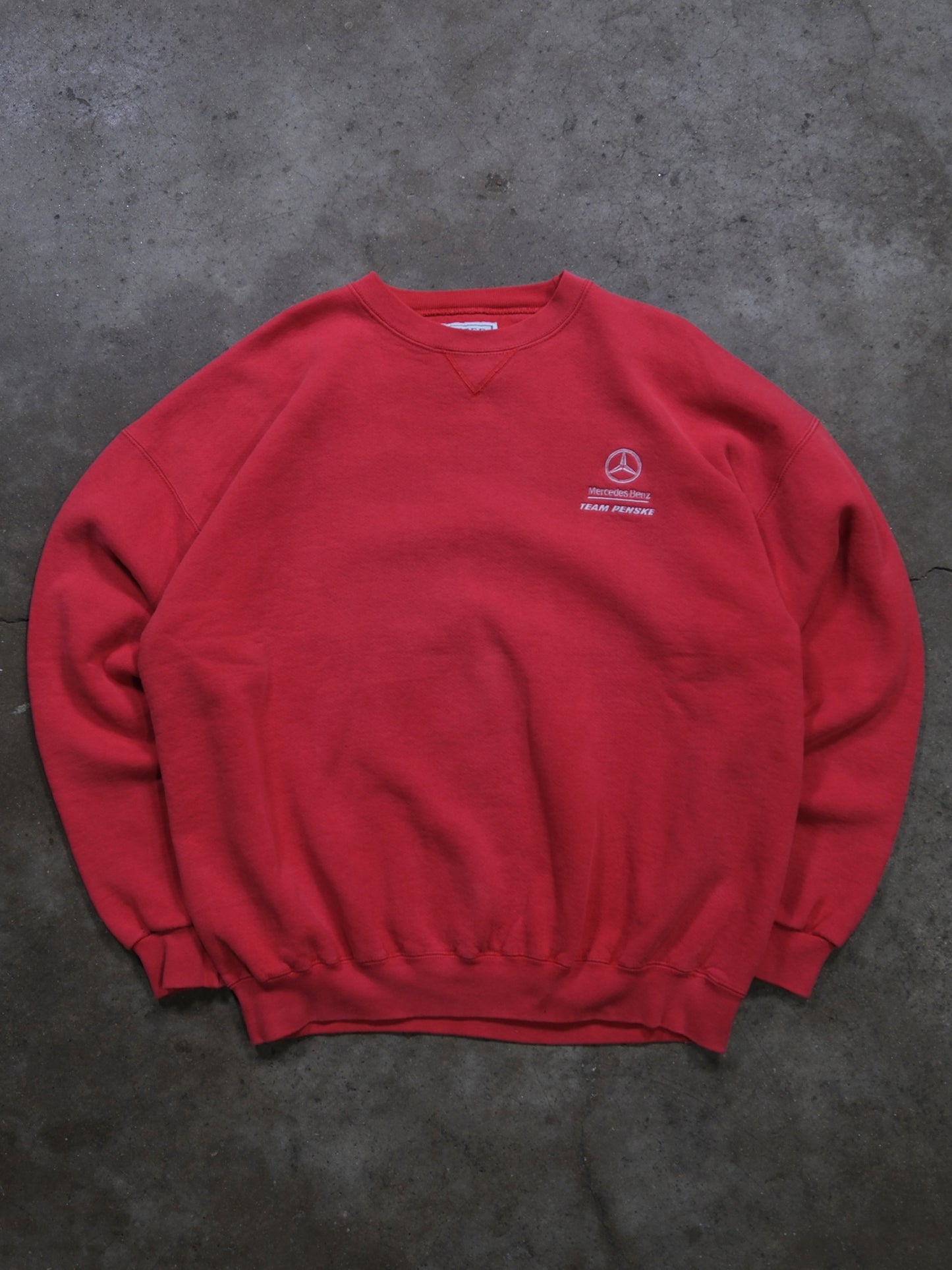 1990S SUNFADED RED 'MERCEDES-BENZ' SWEATSHIRT