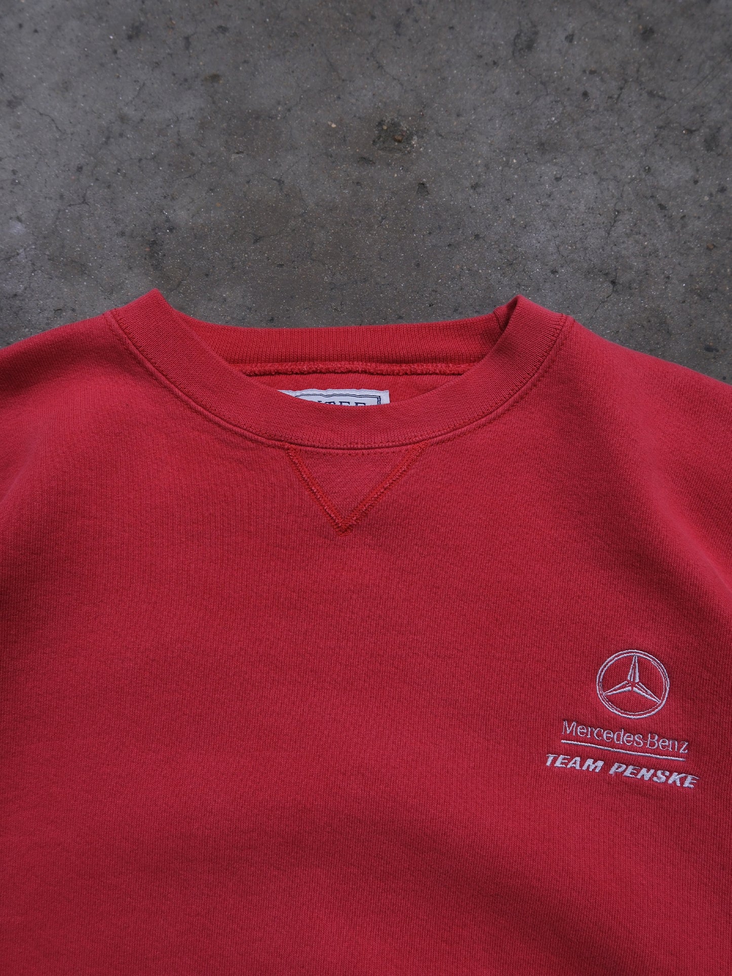 1990S SUNFADED RED 'MERCEDES-BENZ' SWEATSHIRT