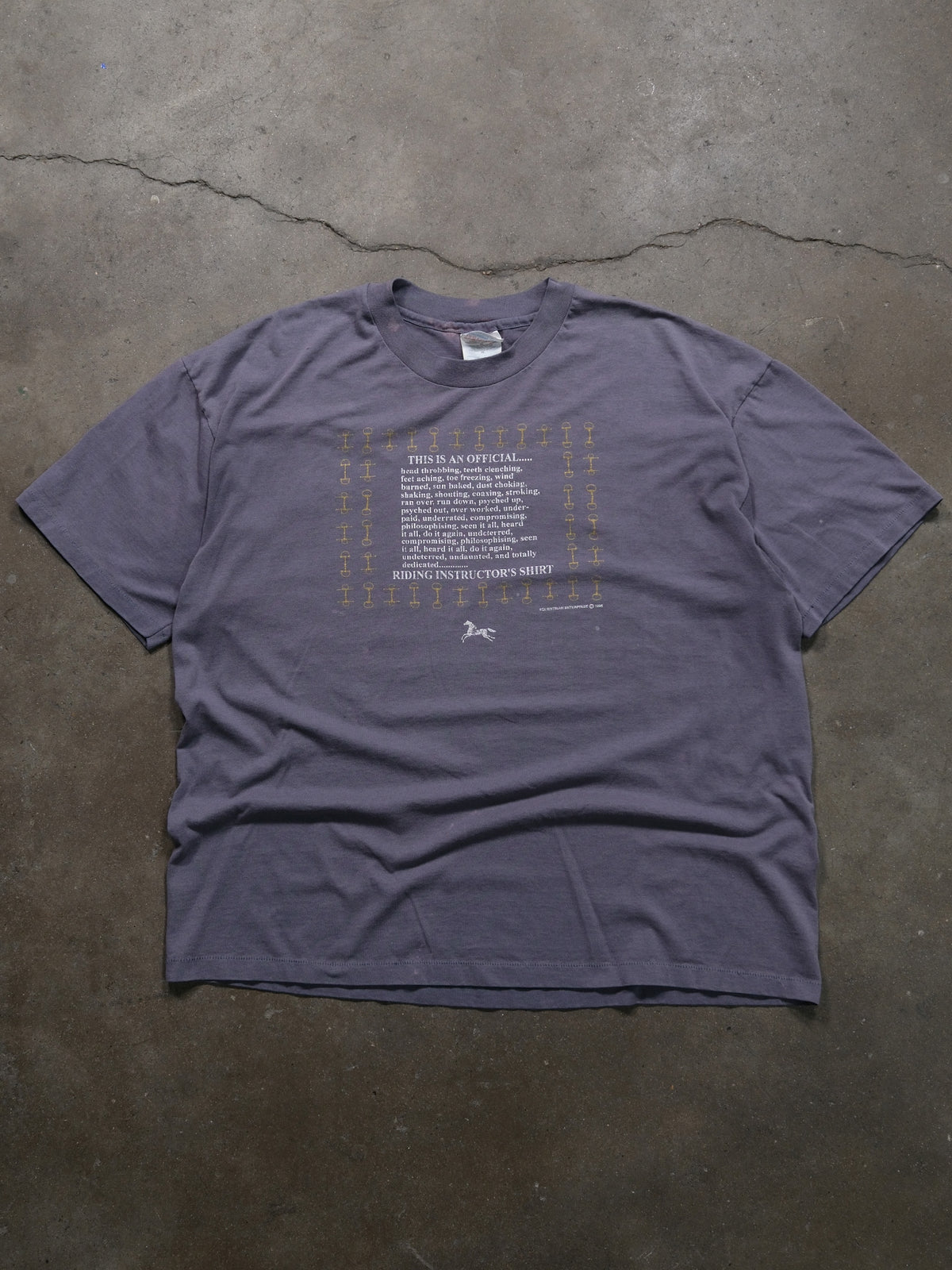 1990S SUNFADED 'RIDING INSTRUCTOR'S' TEE