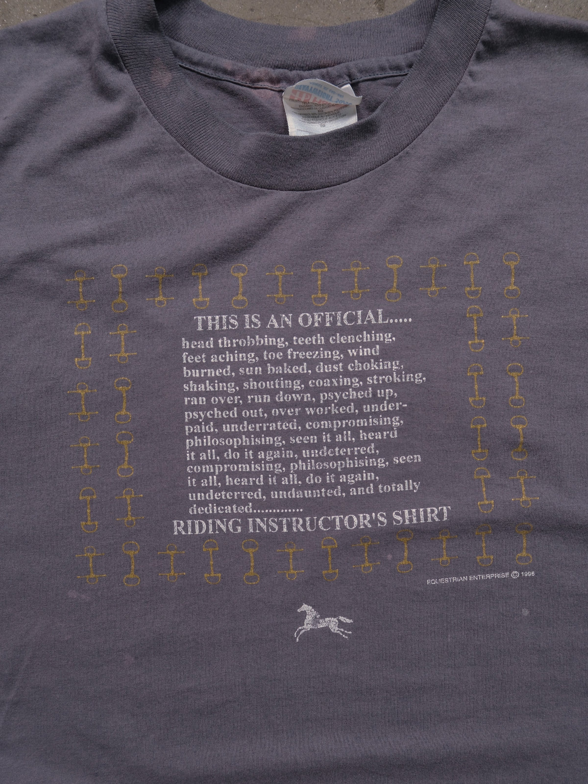 1990S SUNFADED 'RIDING INSTRUCTOR'S' TEE